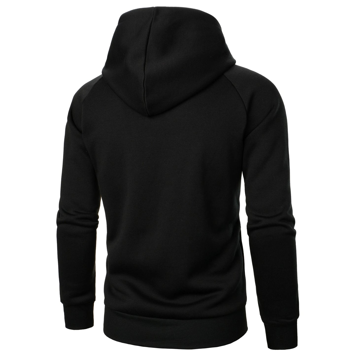 Asymmetric zip sculpted crossover hood hoodie for men | Kaelen -11