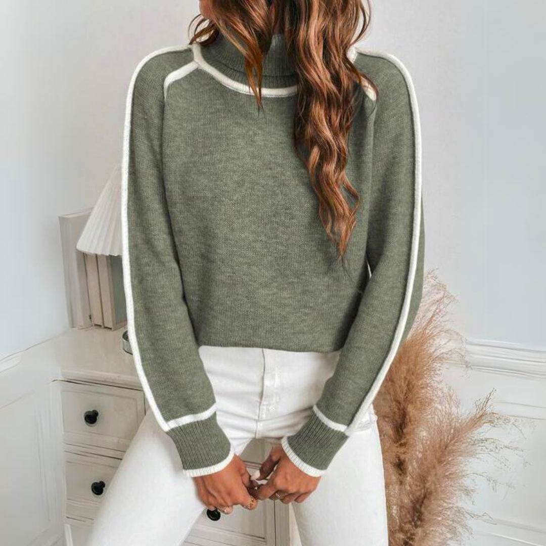 Sweater trendy turtleneck for women | Liana -4