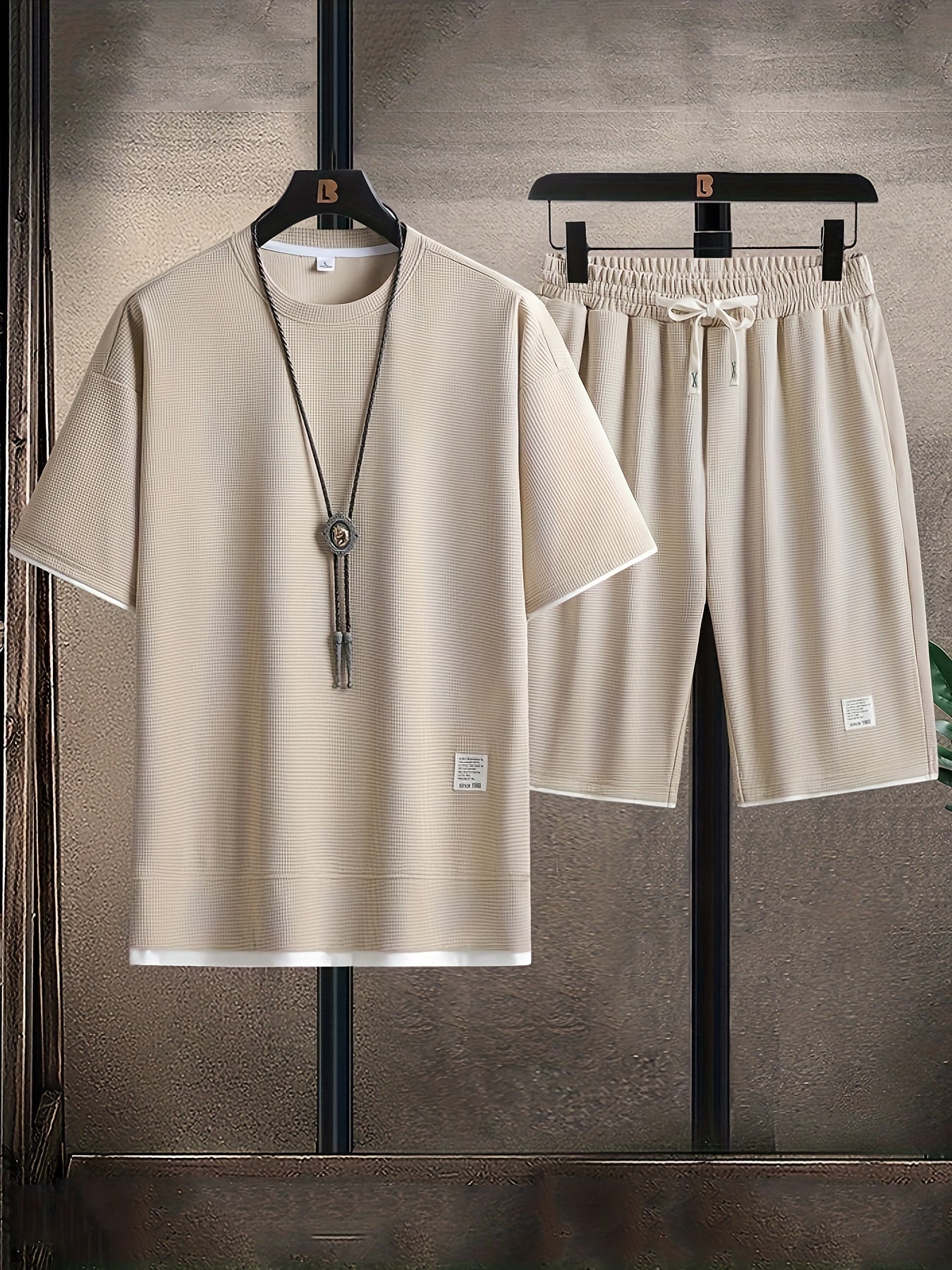 Men’s waffle knit lounge set for men | Ardent -9
