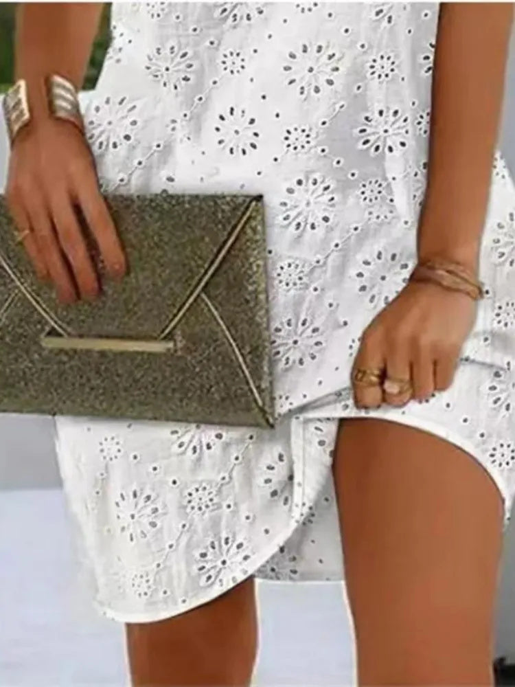 Summer eyelets dress for women | Zoey -3