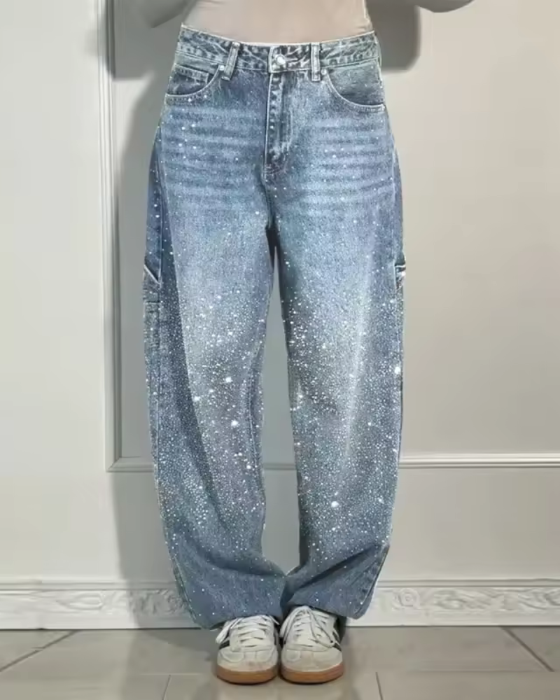 Casual sparkly jeans for women | Style Charpentier -7