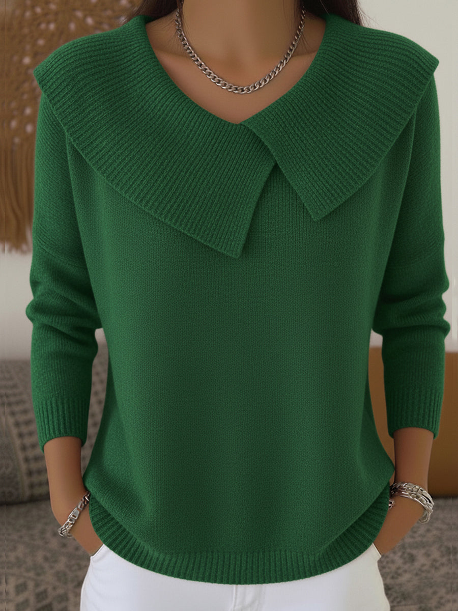 Soft collar winter sweater for women | Elowen -3