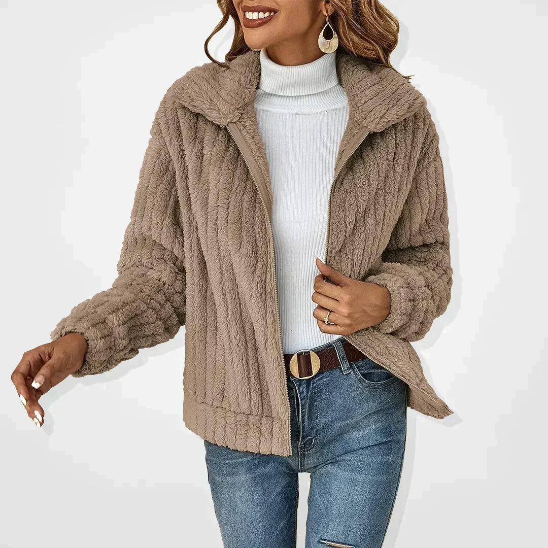 Plush casual cardigan for women | Nyla -5