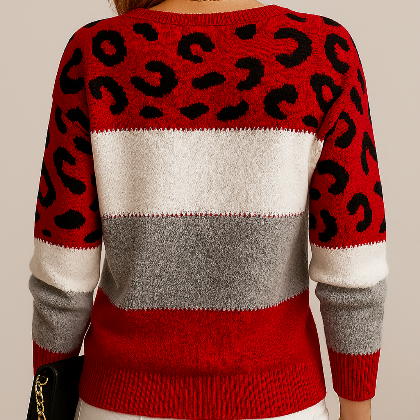 Chic bold sweater for women | Pattern Leopard -7