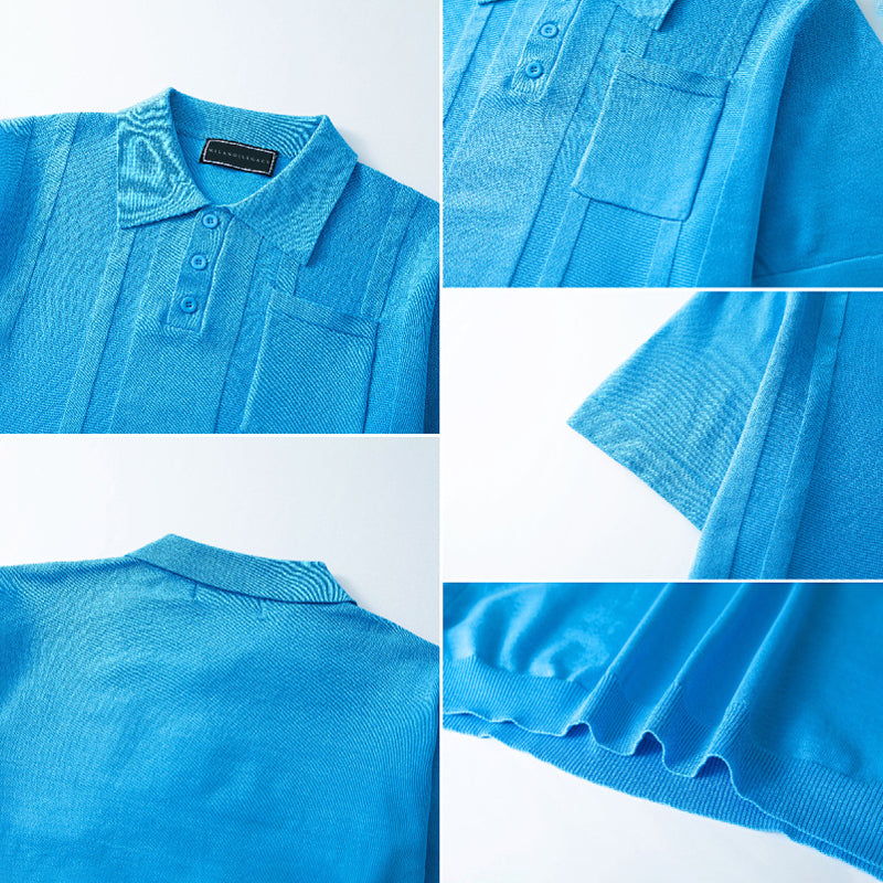 Modern short-sleeve shirt polo for men | Marco -8