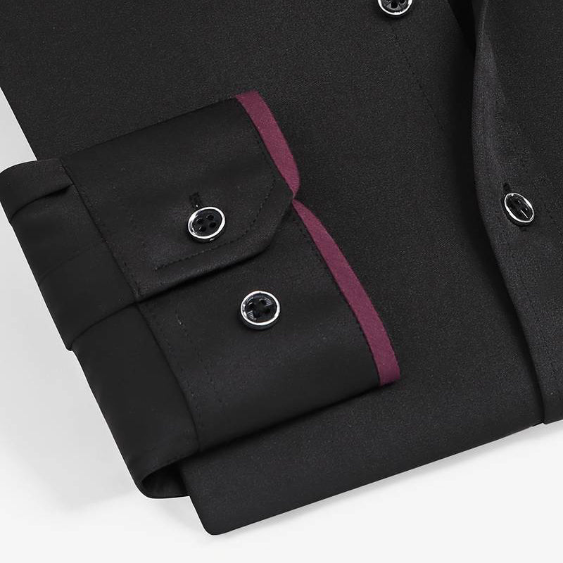 Refined button-up tailored silhouette shirt for men | Elio -9