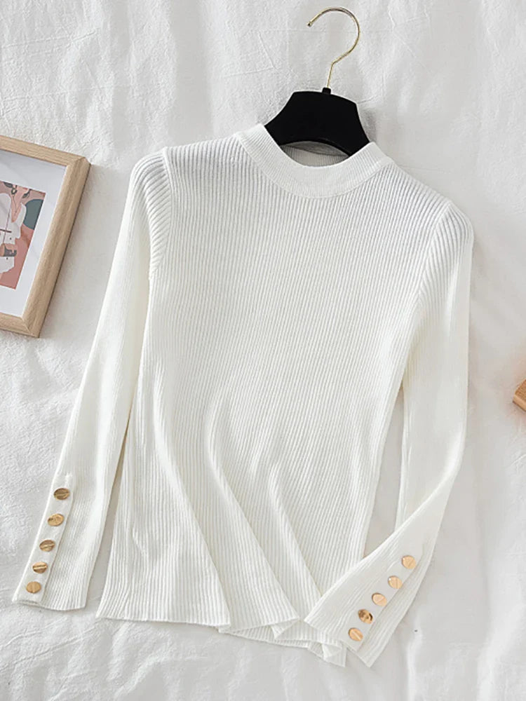 Buttoned comfortable sweater for women | Sophia -20