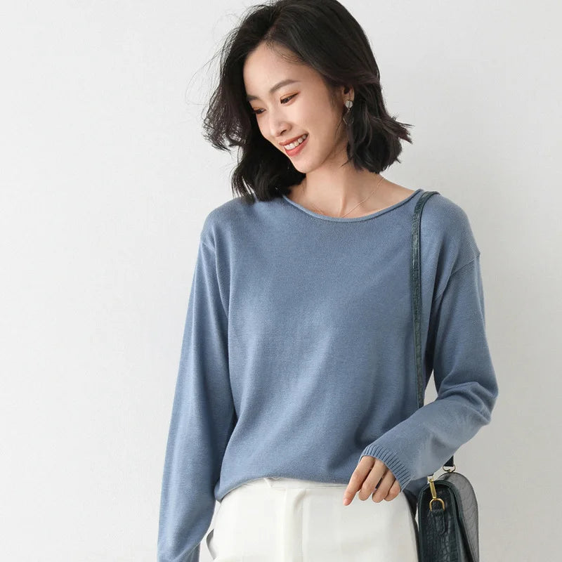 Elara mist knit top for women | Serenia -8