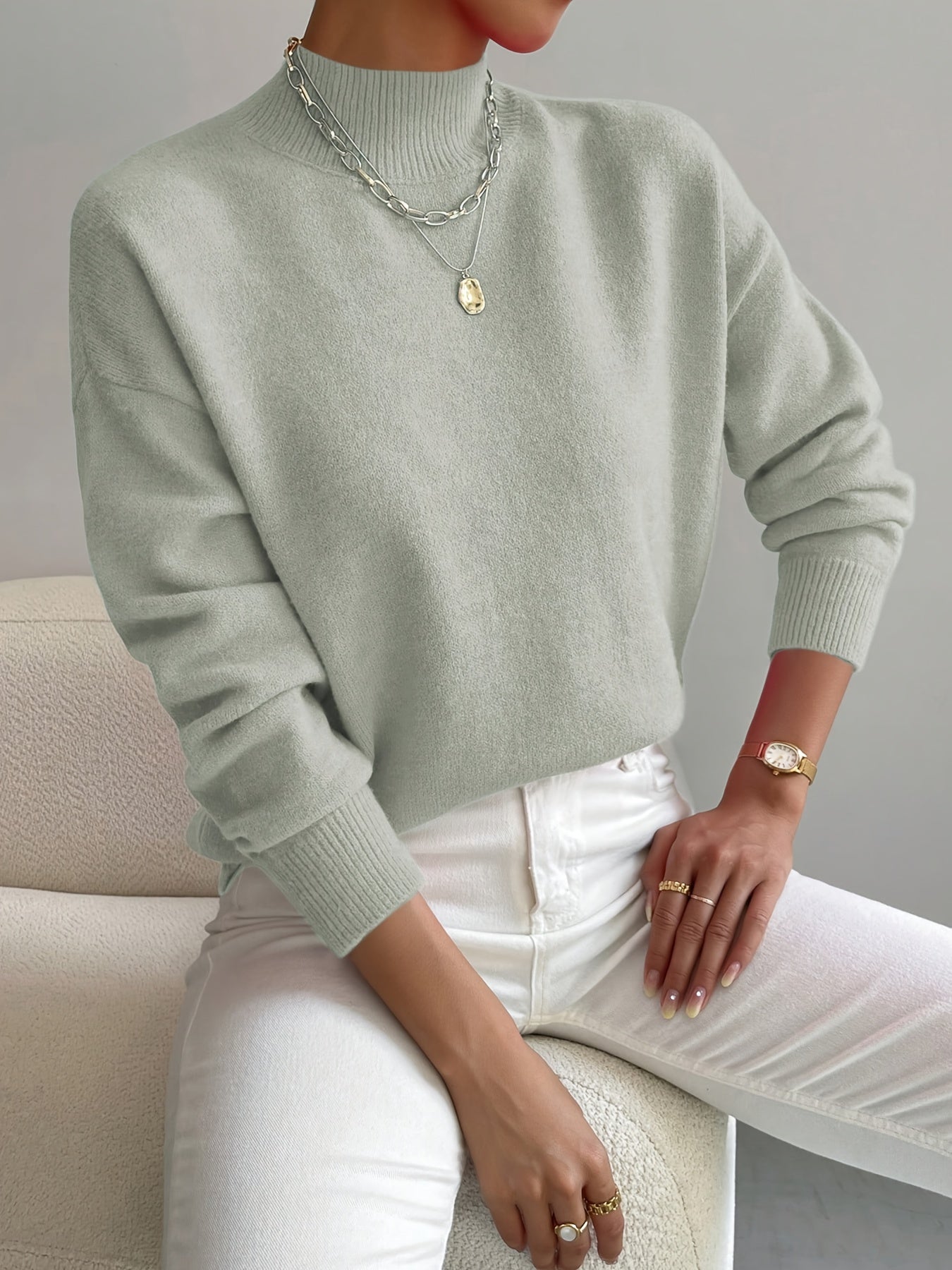 High collar sweater for women | Yvonne -10