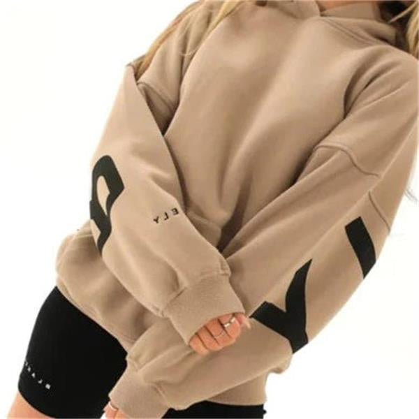 Oversized print graphic hoodie for women | Clotilde -7