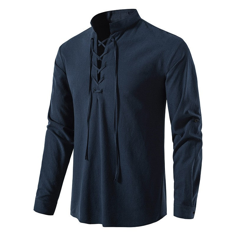 Cotton vintage shirt for men | Drew -6