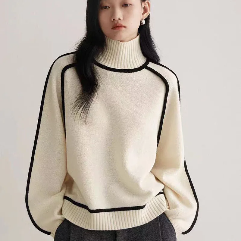 Sweater elegant turtleneck for women | Ashley -3