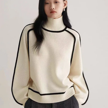 Sweater elegant turtleneck for women | Ashley -3