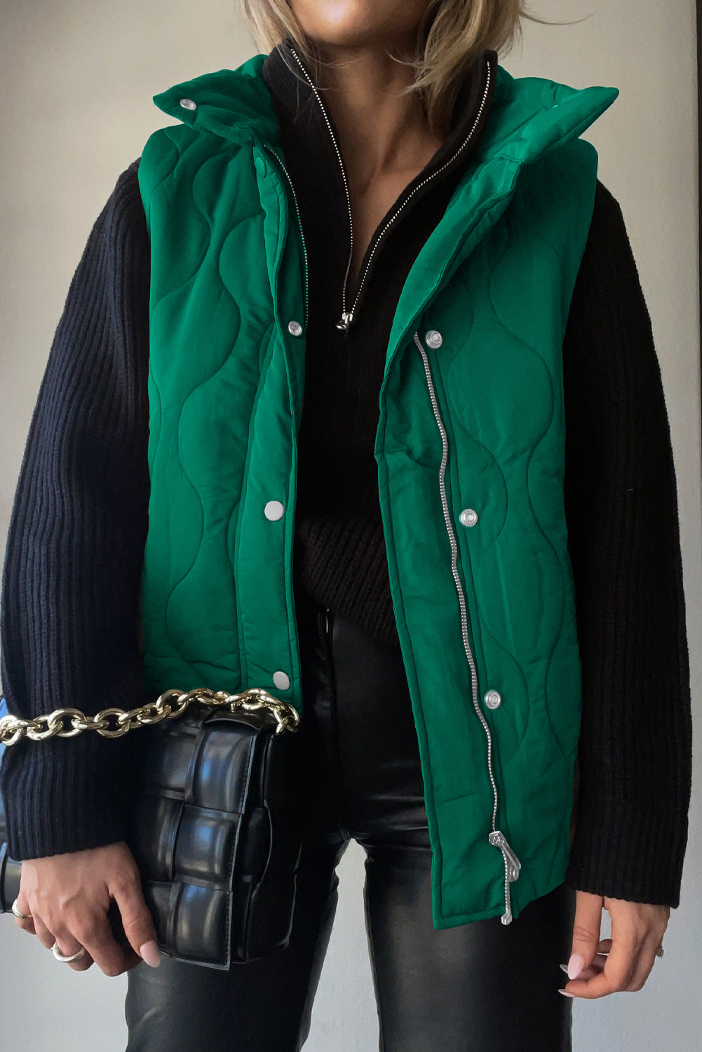 Quilted winter coat lightweight sleeveless vest for women | Krist -9