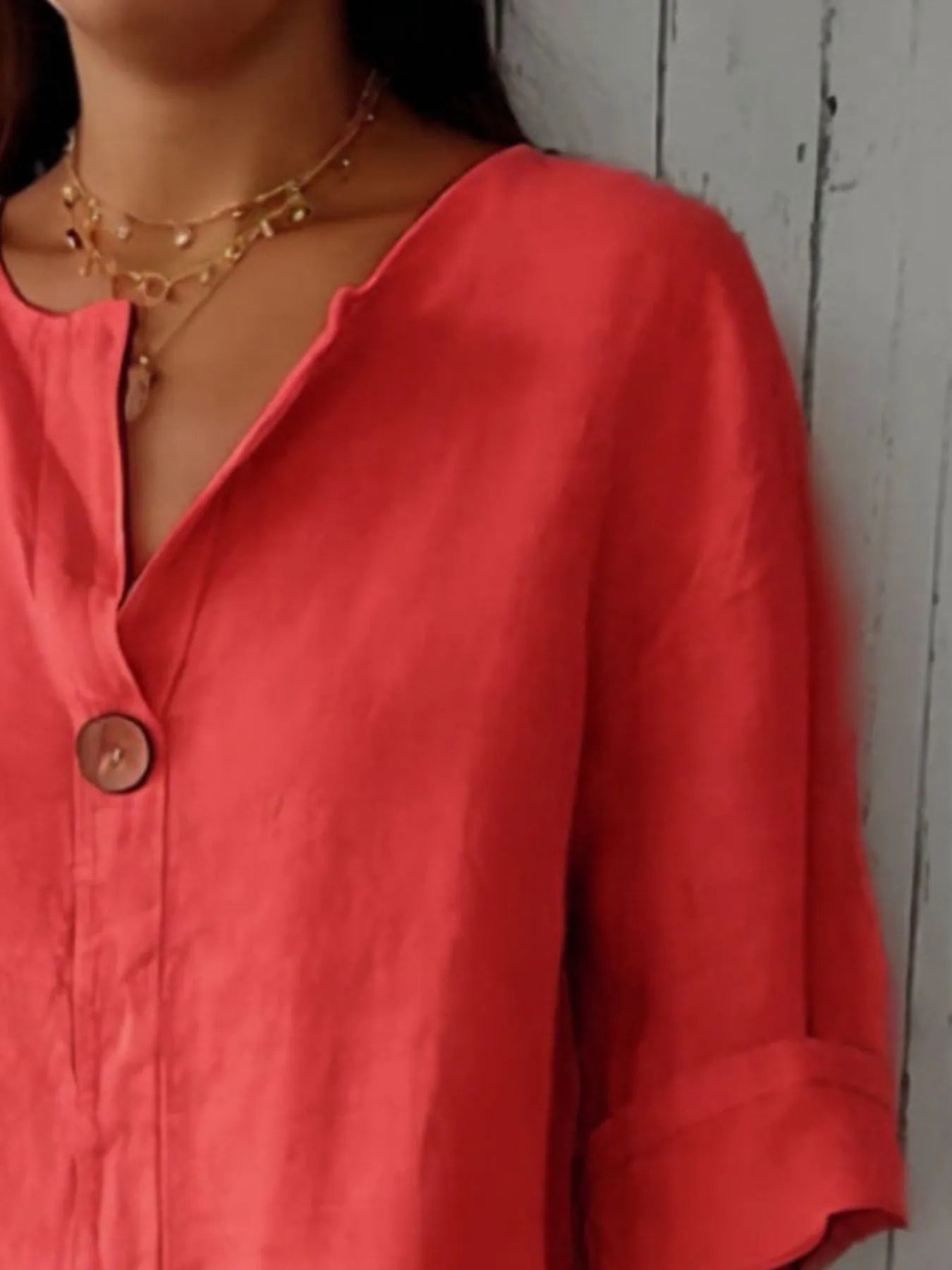 Casual large size blouse for women -9