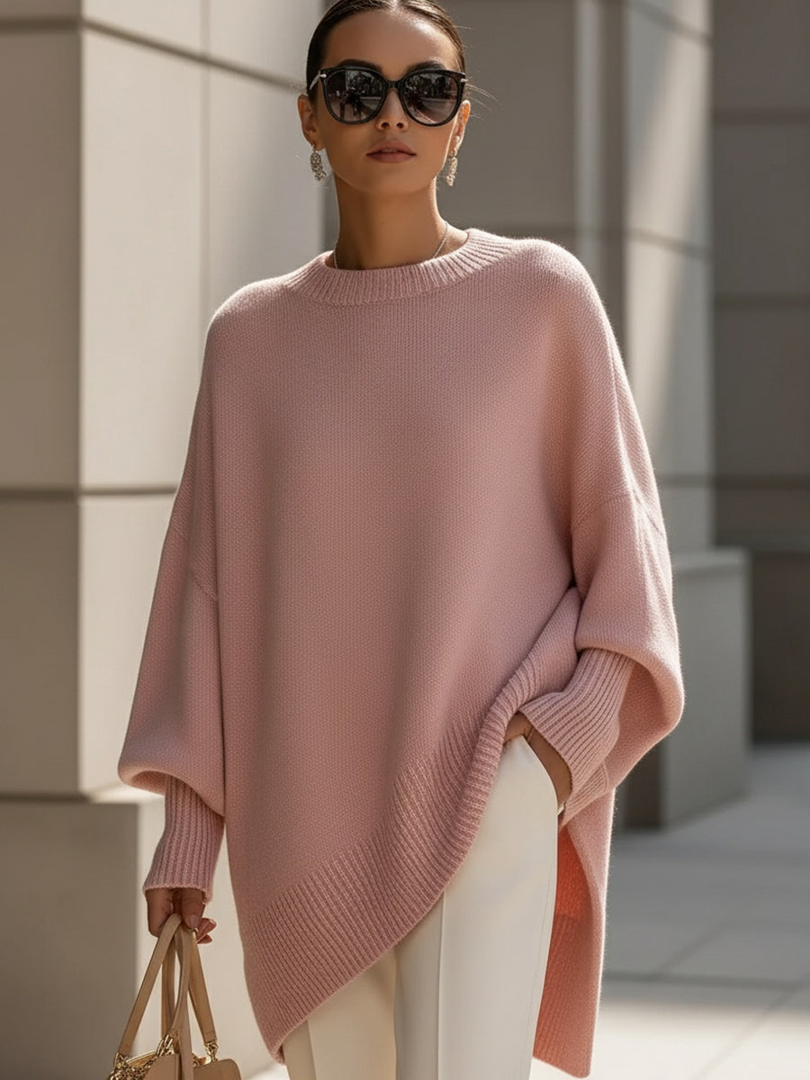 Blend rounded neck sweater for women | Oversized Wool -10