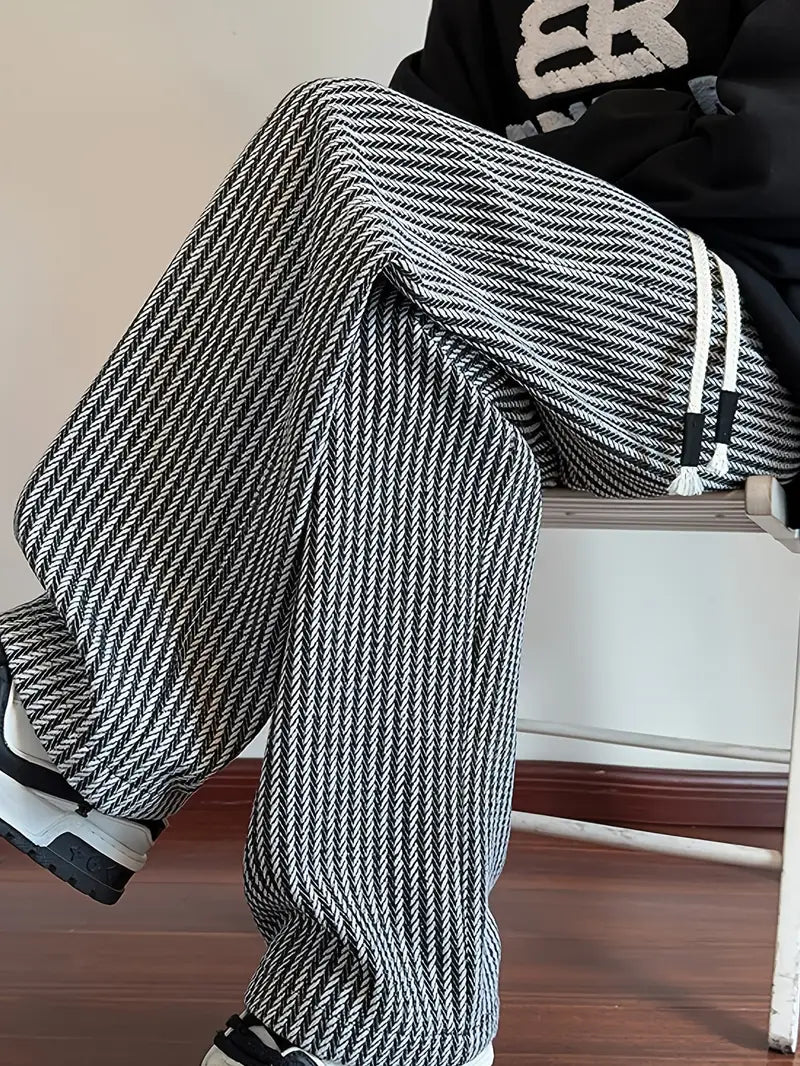 Baggy ribbed drawstring sweatpants for men | Calder -10