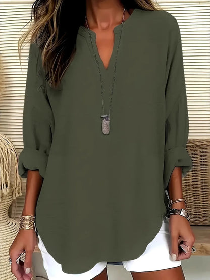 Elegant long-sleeve blouse for women -8