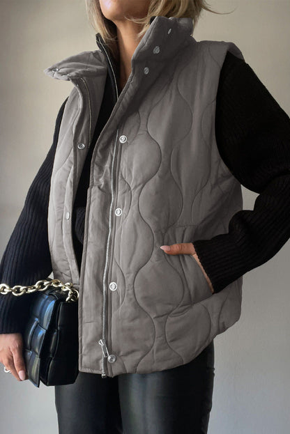 Quilted winter coat lightweight sleeveless vest for women | Krist -6