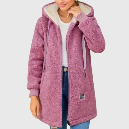 Long hooded jacket for women | Elora -4