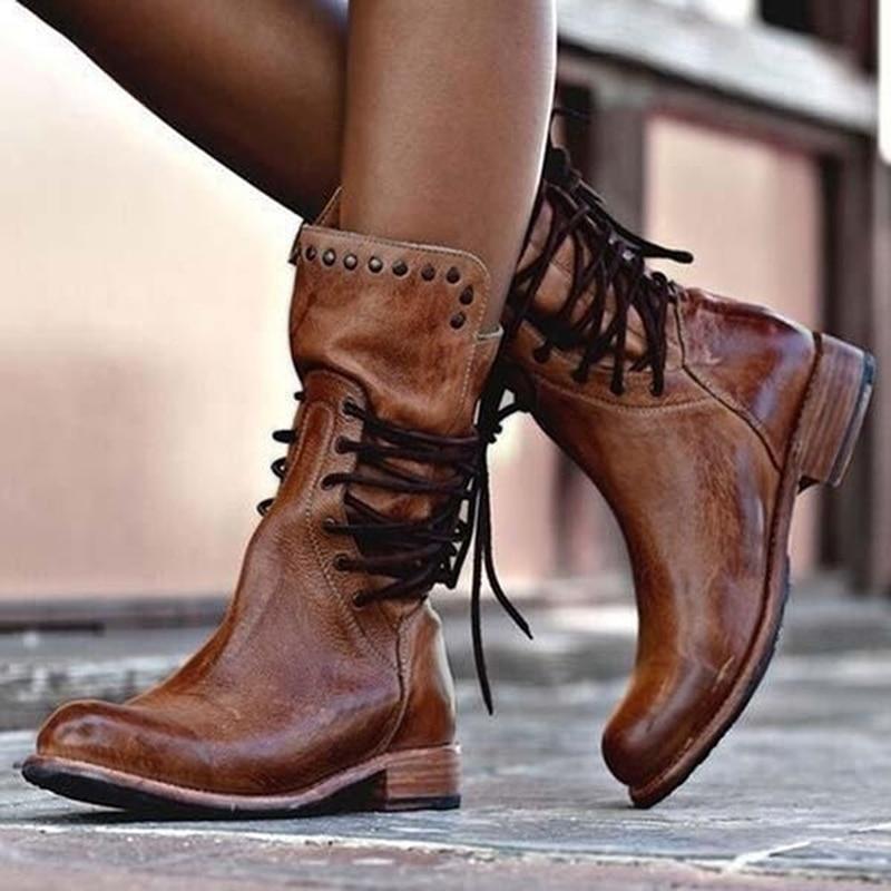 Ankle elegant studded boots for women | Urban style -3