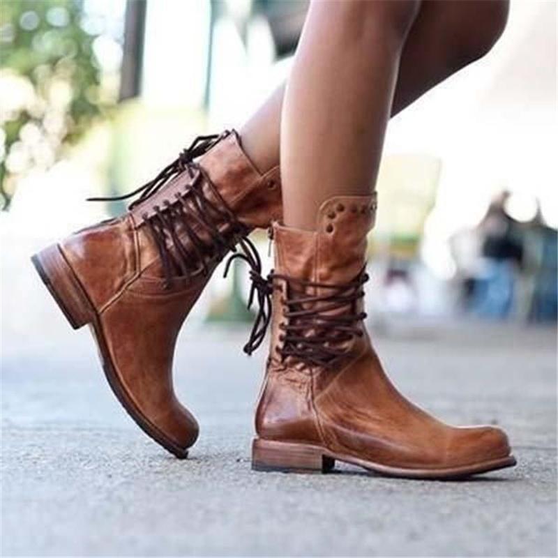 Ankle elegant studded boots for women | Urban style -4