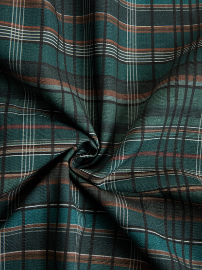 Plaid maxi dress shirt for women | Liora -7