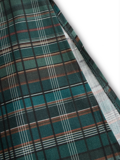 Plaid maxi dress shirt for women | Liora -9