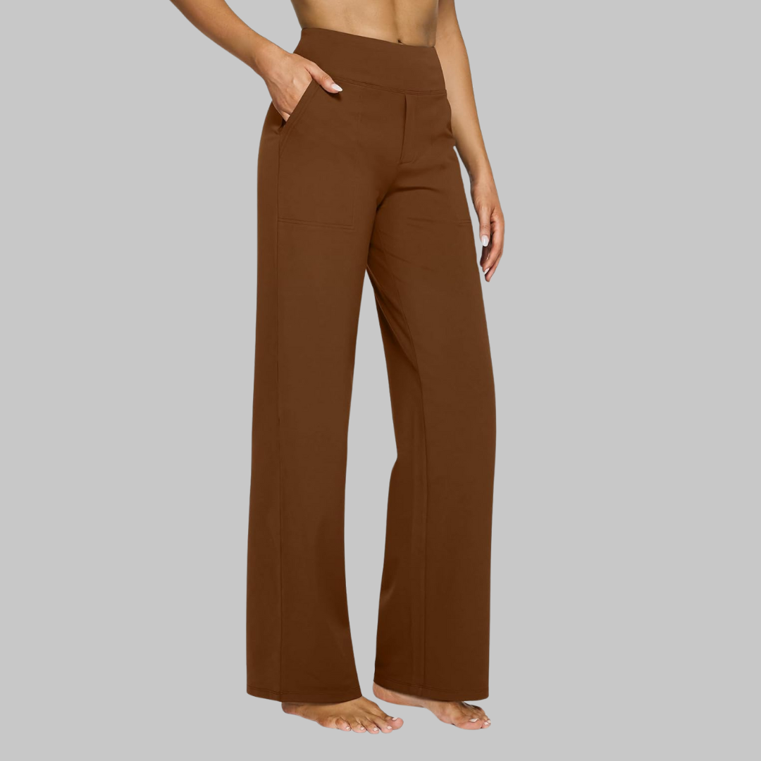 Stretch elegant trousers for women | High waist Comfort -13