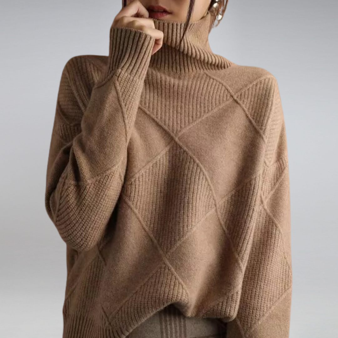Women’s cashmere sweater turtleneck for women | Myla -1