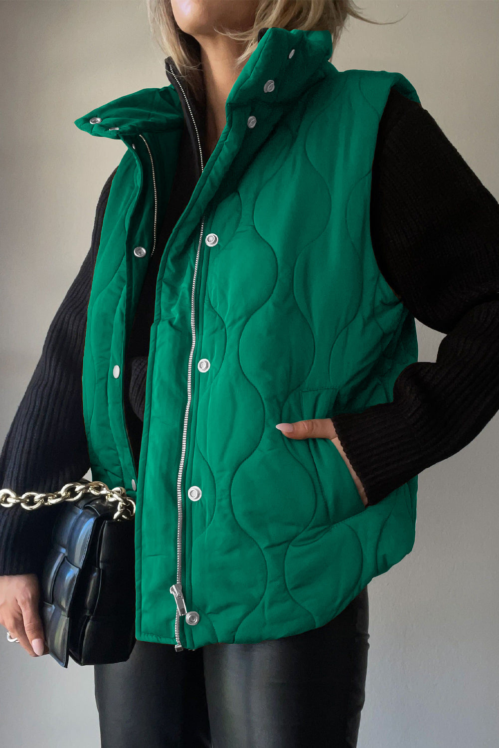 Quilted winter coat lightweight sleeveless vest for women | Krist -7