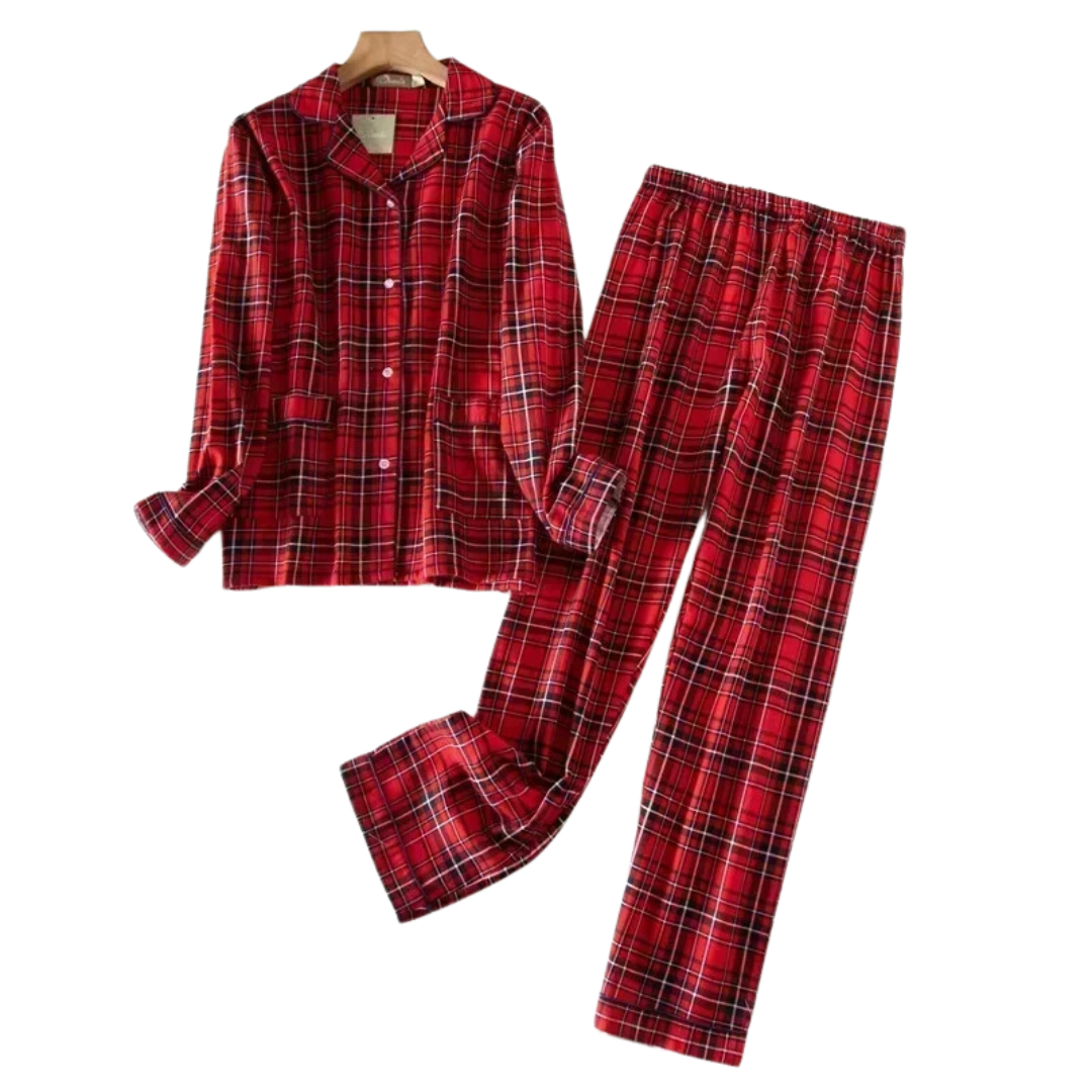 Pyjamas checked vibrant set for women | Ravenna -2
