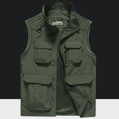 Utility multi-pocket vest for men -2