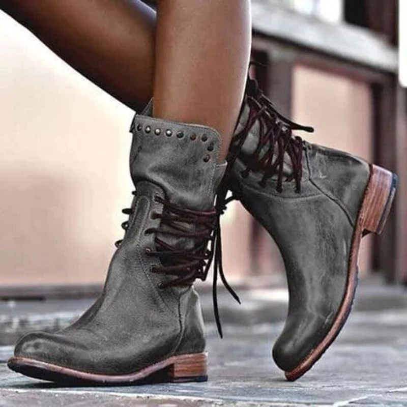 Ankle elegant studded boots for women | Urban style -2