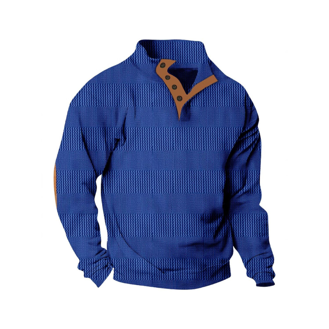 Soft button-up-pressure sweater for men -6
