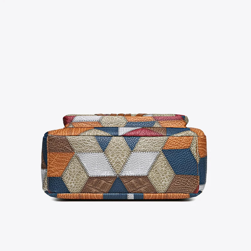 Patchwork refined functional handbag for women -11