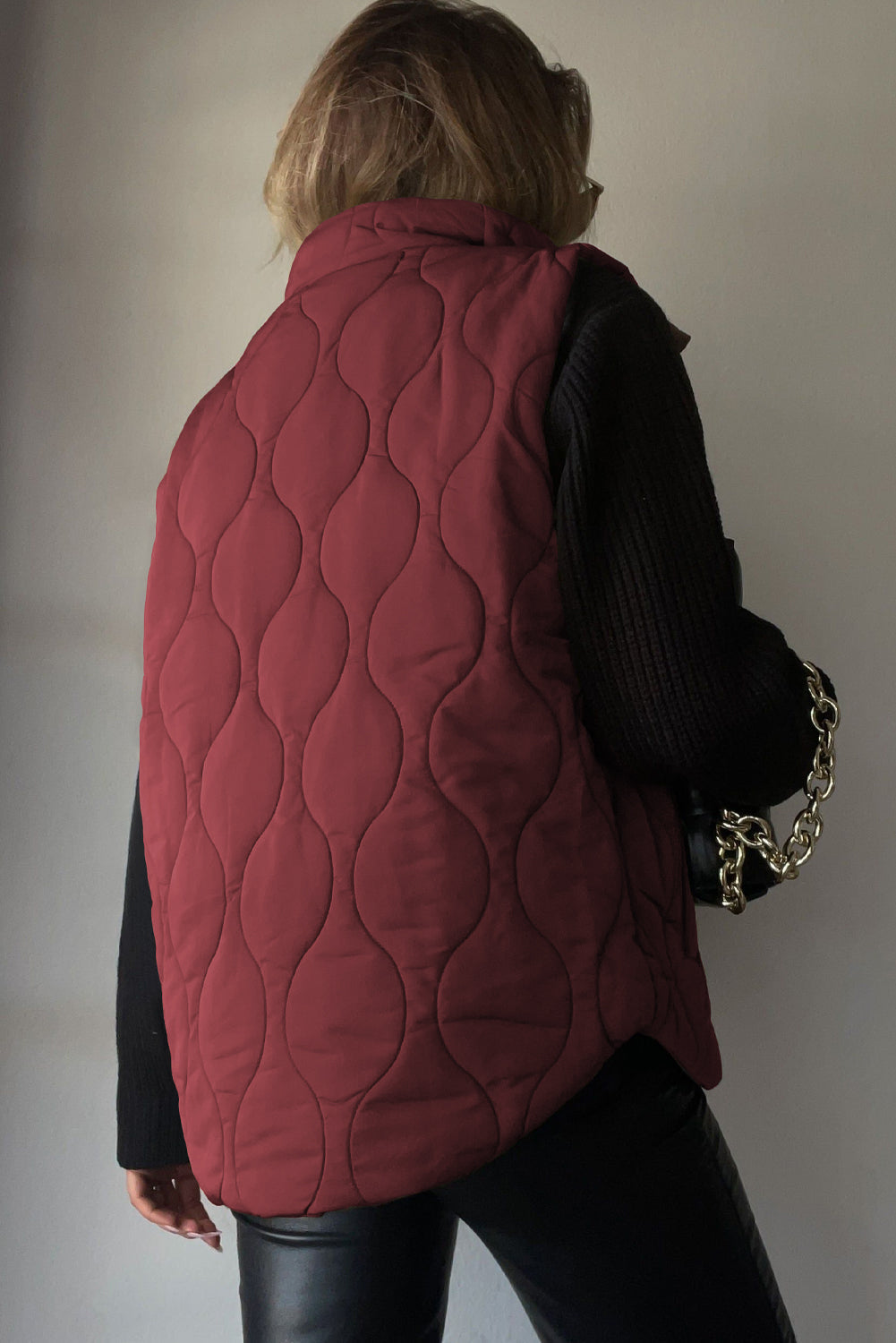 Quilted winter coat lightweight sleeveless vest for women | Krist -11