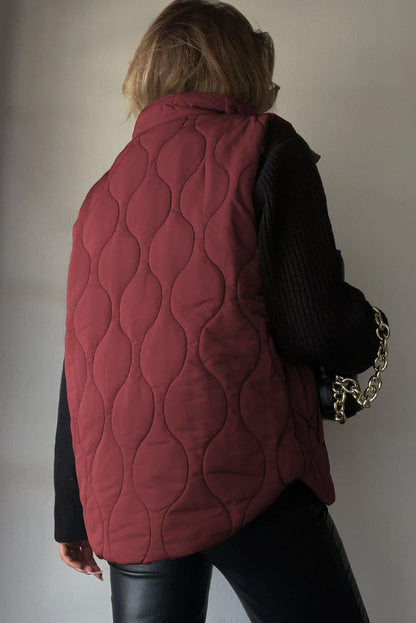 Quilted winter coat lightweight sleeveless vest for women | Krist -11