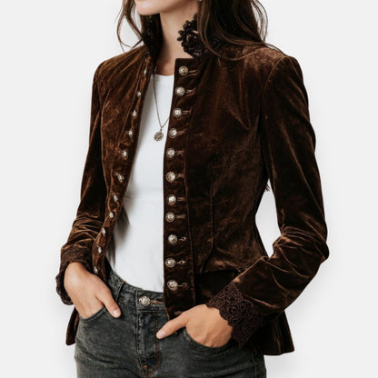 Button-up decorative jacket for women | Isaline -3