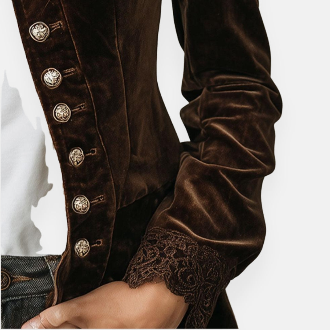 Button-up decorative jacket for women | Isaline -5