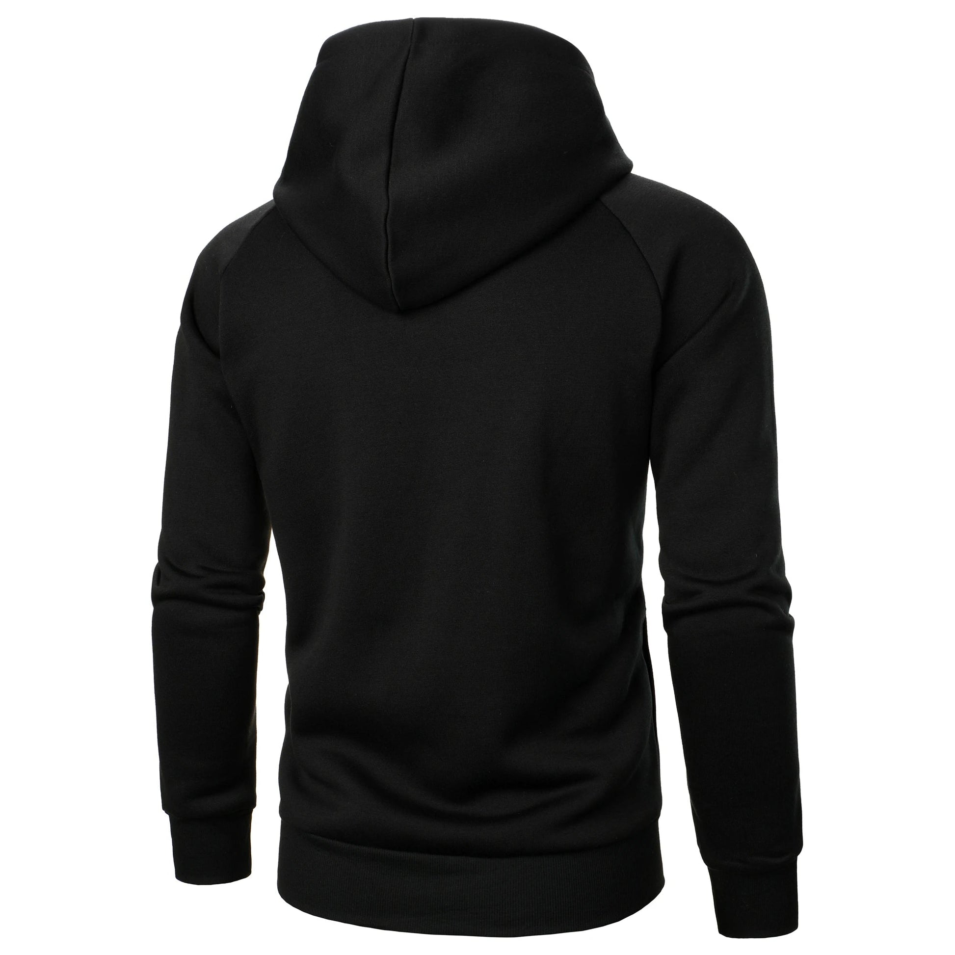 Asymmetric zip sculpted crossover hood hoodie for men | Kaelen -11
