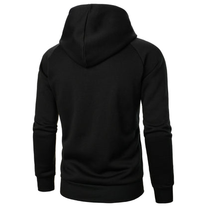 Asymmetric zip sculpted crossover hood hoodie for men | Kaelen -11