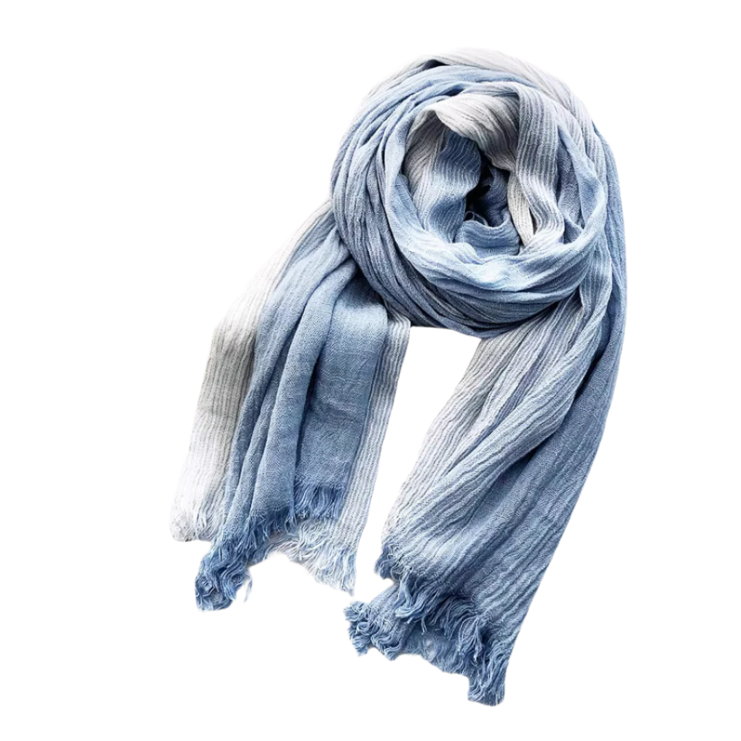 Striped shawl cotton linen clothing for women | Eamon -2
