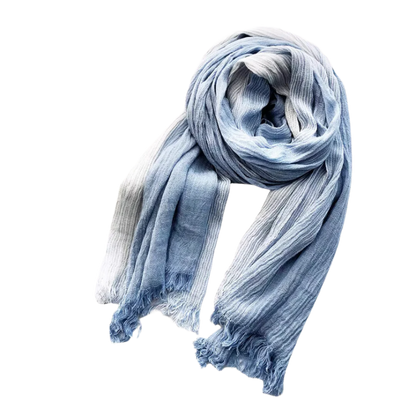 Striped shawl cotton linen clothing for women | Eamon -2