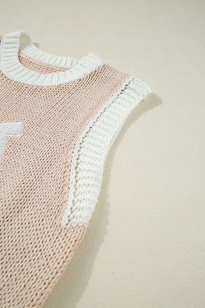 Knit sleeveless casual style vest for women | Alexia -6