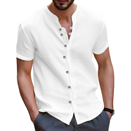 Henley buttoned front shirt for men -9