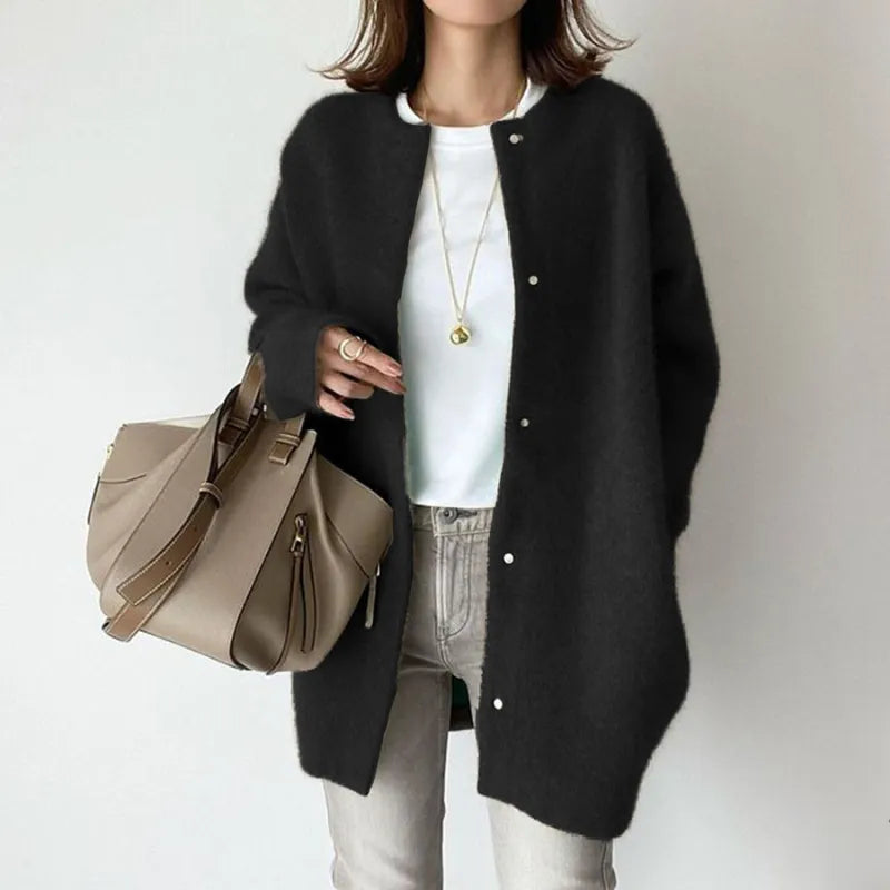 Minimalist chic cardigan for women -5