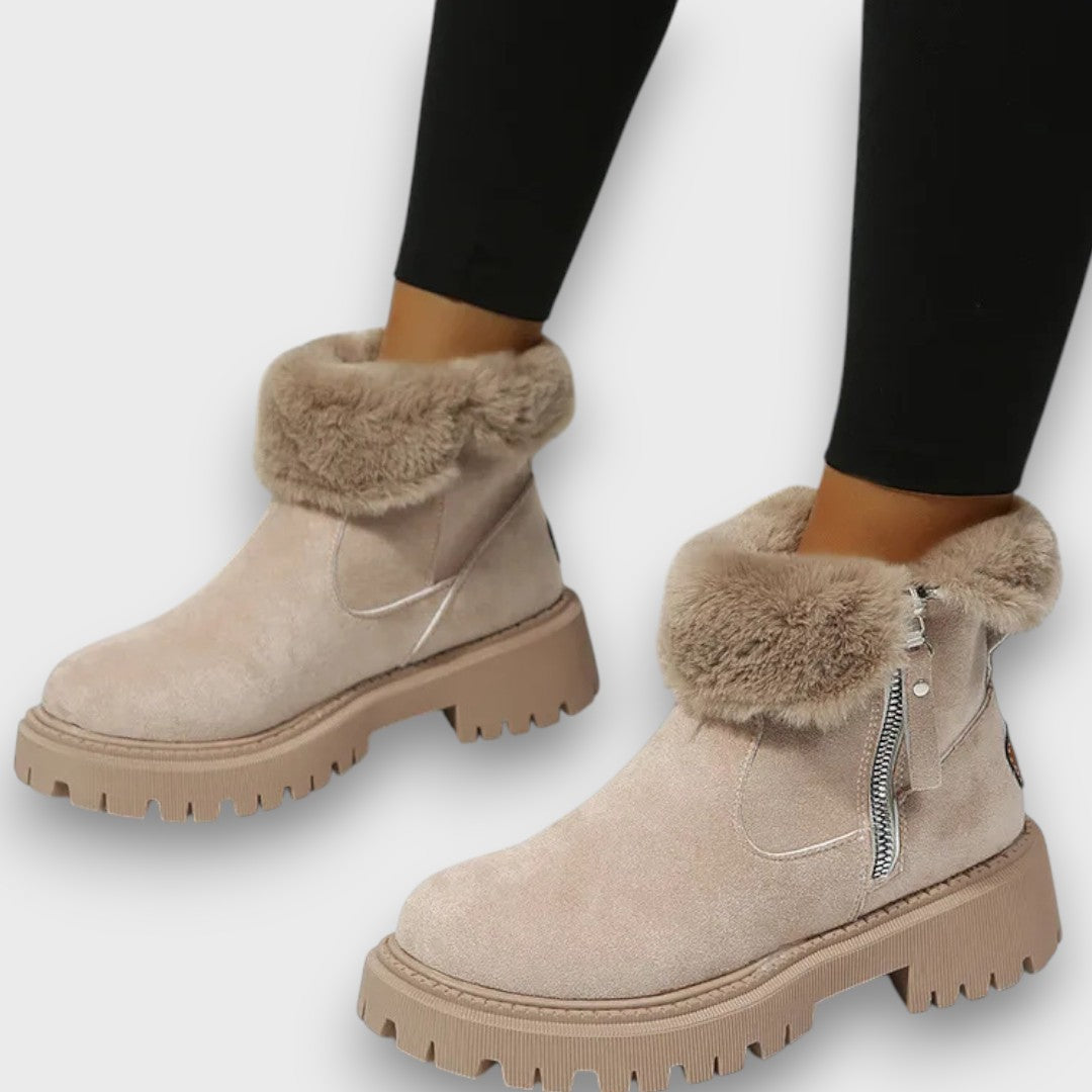 Cozy winter ankle lug sole boots for women | Arden -2