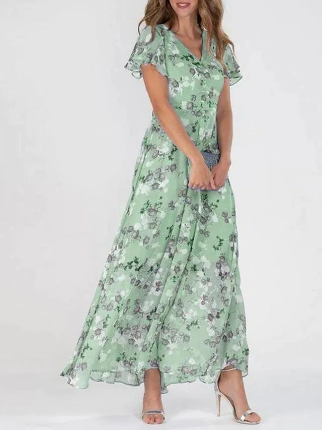 Summer floral dress for women | Elenya -2