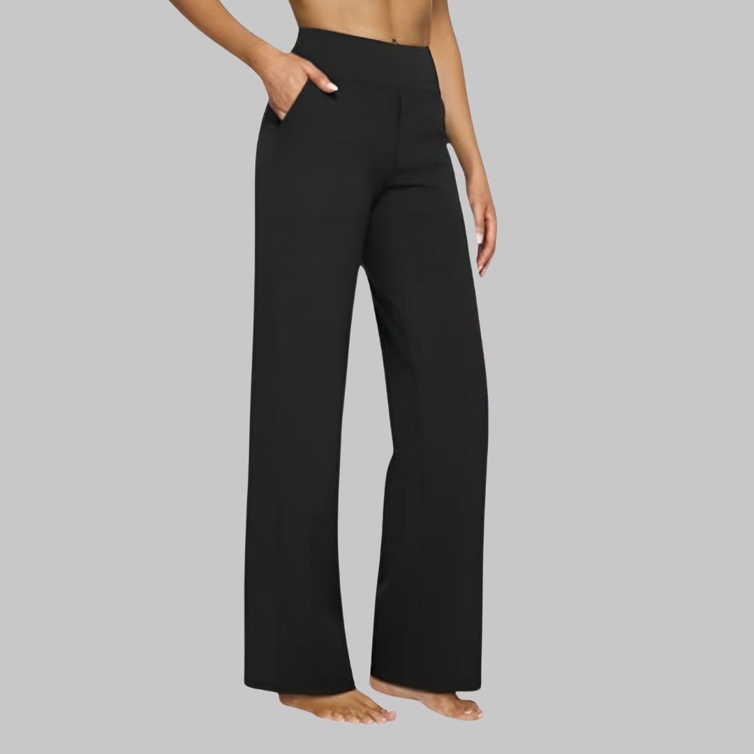Stretch elegant trousers for women | High waist Comfort -9